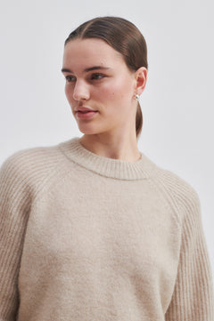 Brookline Knit New O-Neck - Oxford Tan