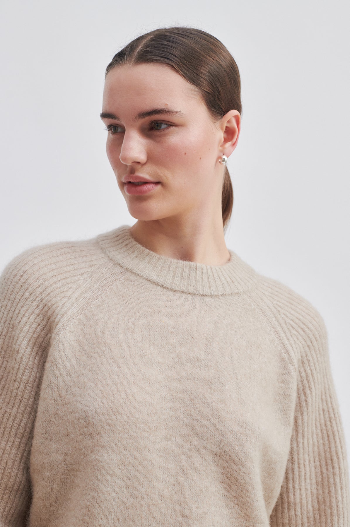 Brookline Knit New O-Neck - Oxford Tan