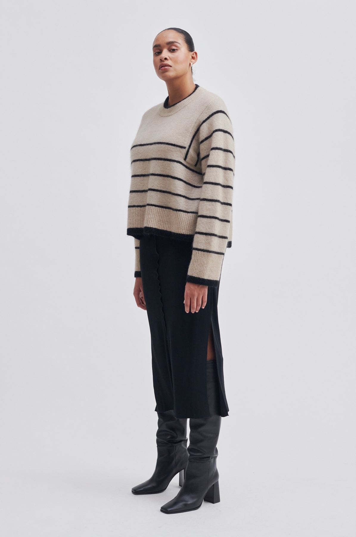 Laila Knit O-Neck - Oxford Tan