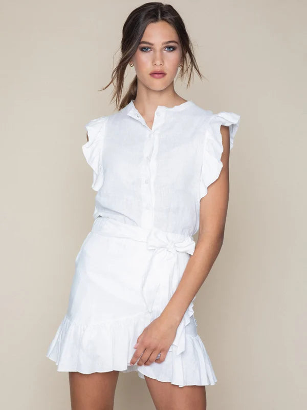 Pauline Linen Shirt - Vit