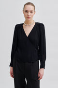 Paulina Wrap Blouse - Black