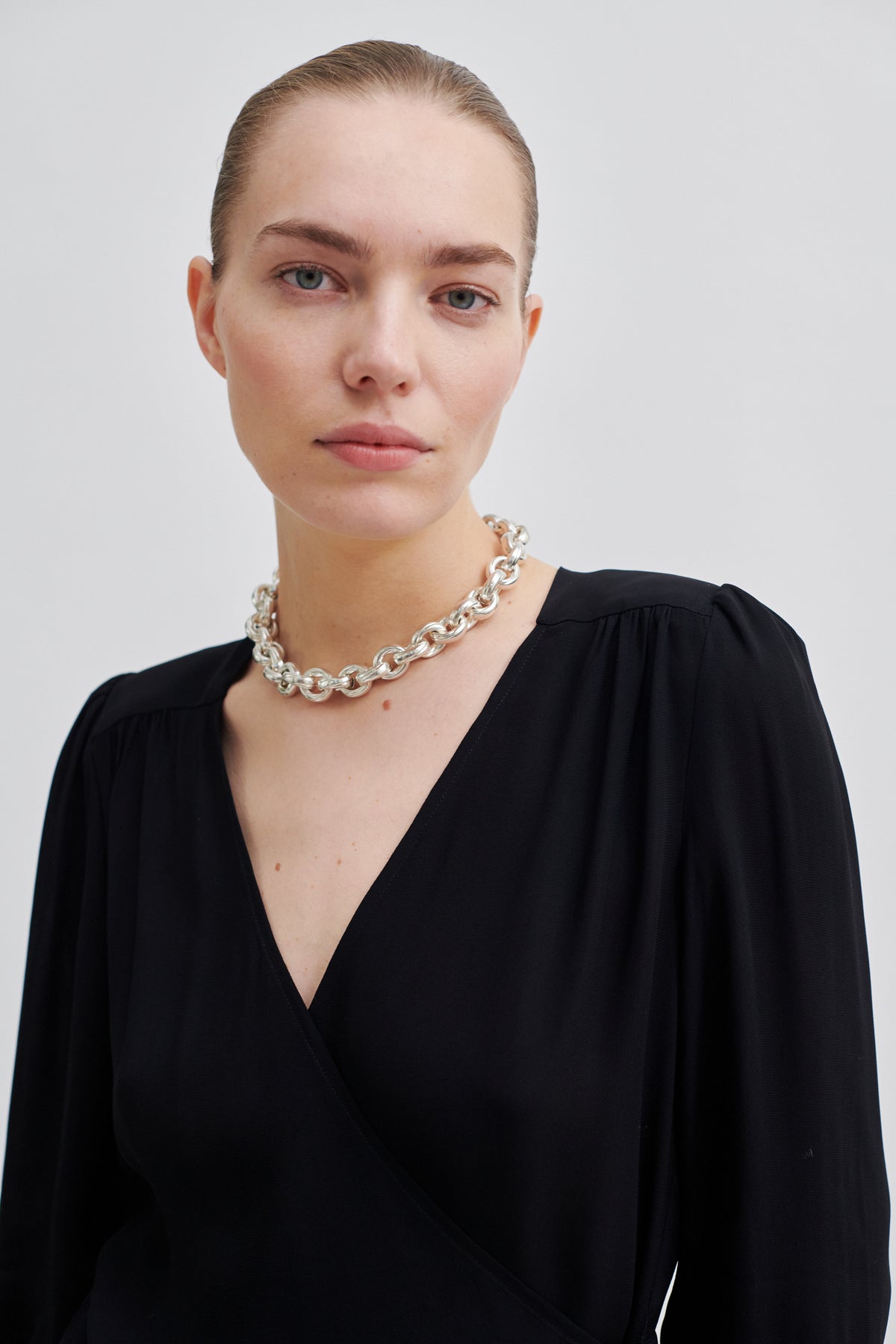 Paulina Wrap Blouse - Black