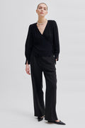 Paulina Wrap Blouse - Black