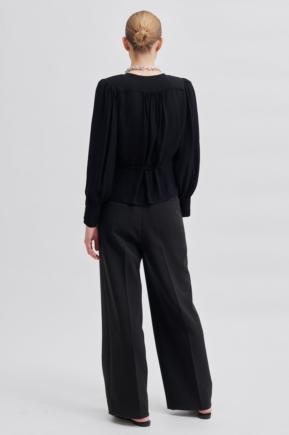 Paulina Wrap Blouse - Black