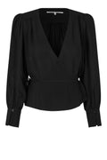Paulina Wrap Blouse - Black