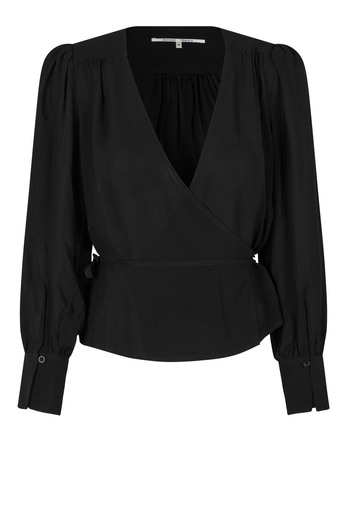 Paulina Wrap Blouse - Black