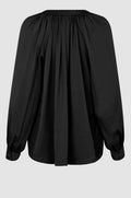 Drape Tunic Blouse - Svart