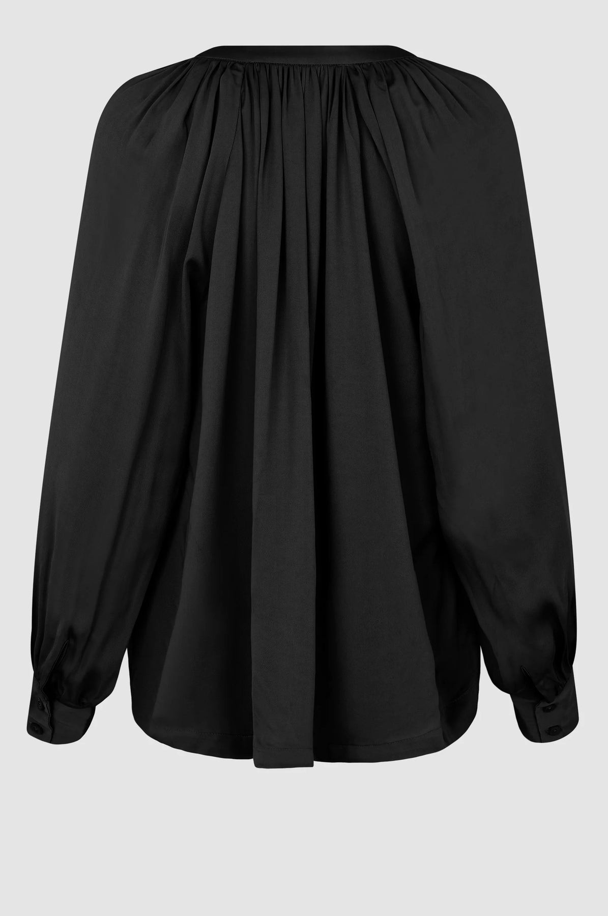 Drape Tunic Blouse - Svart