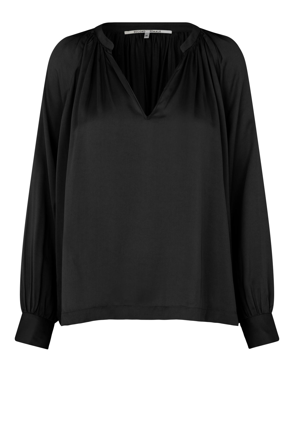 Drape Tunic Blouse - Svart