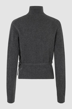 Brookline Knit Wrap T-Neck - Volcanic Ash