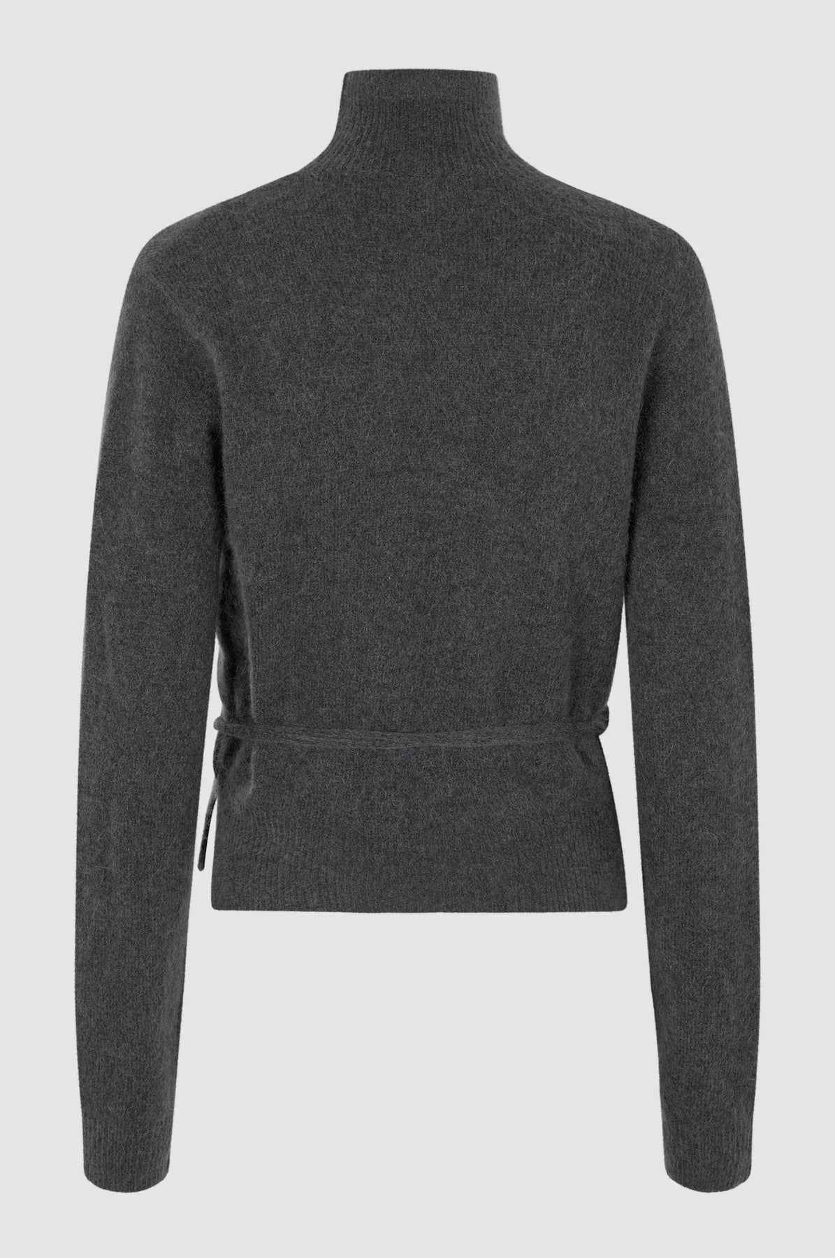 Brookline Knit Wrap T-Neck - Volcanic Ash