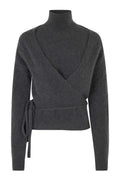 Brookline Knit Wrap T-Neck - Volcanic Ash
