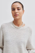 Brookline Knit Raglan O-Neck - Moonbeam