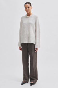 Brookline Knit Raglan O-Neck - Moonbeam