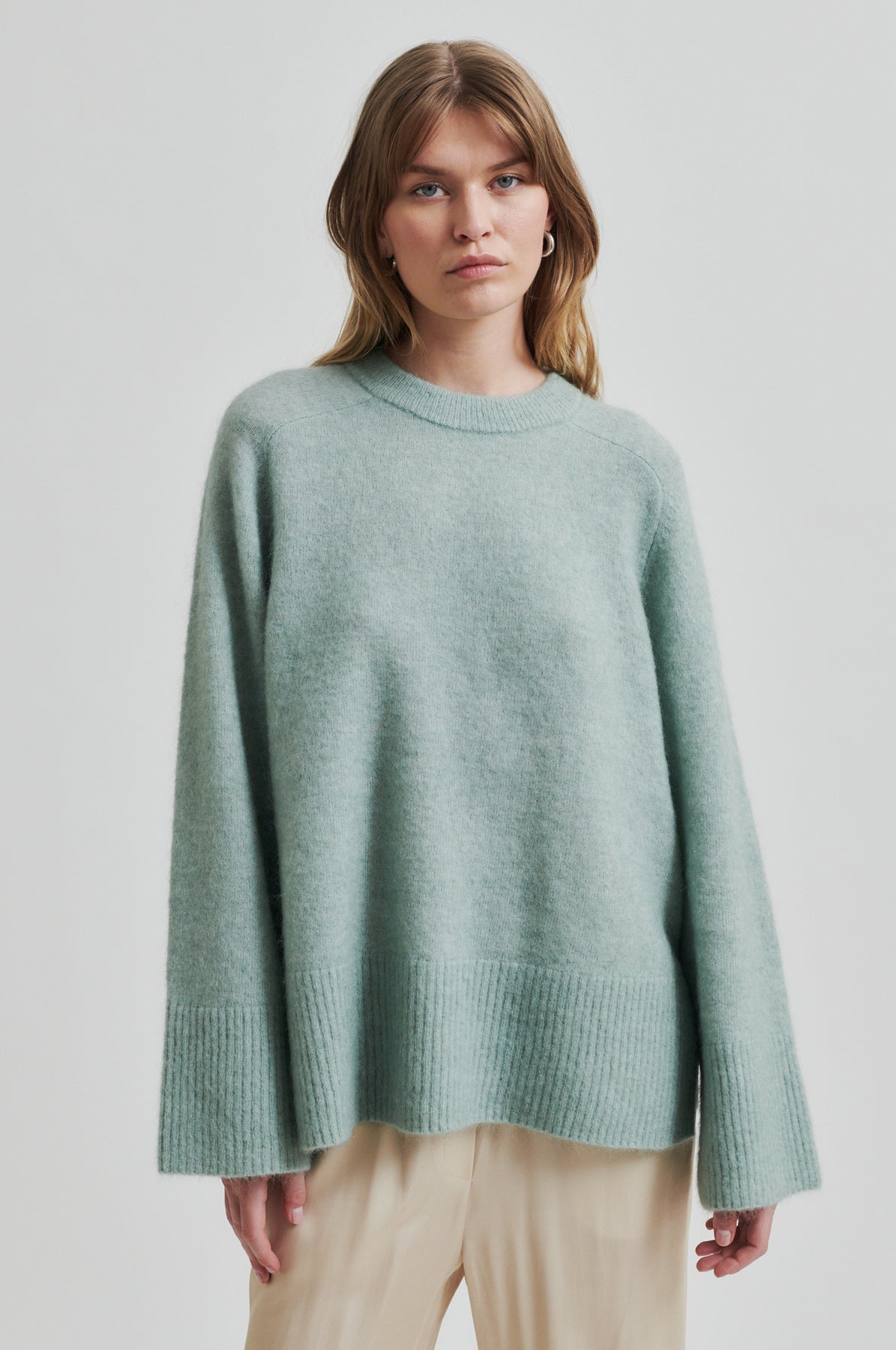 Brookline Knit Raglan O-Neck - Slate Green