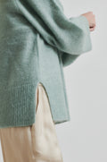 Brookline Knit Raglan O-Neck - Slate Green