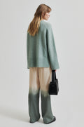Brookline Knit Raglan O-Neck - Slate Green