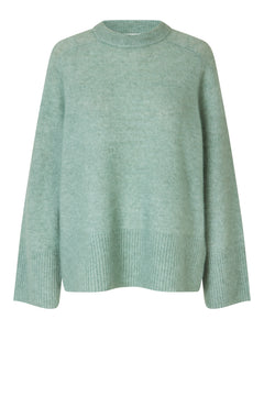 Brookline Knit Raglan O-Neck - Slate Green