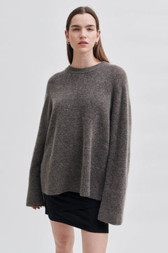 Brookline Knit Raglan O-Neck - Major Brown