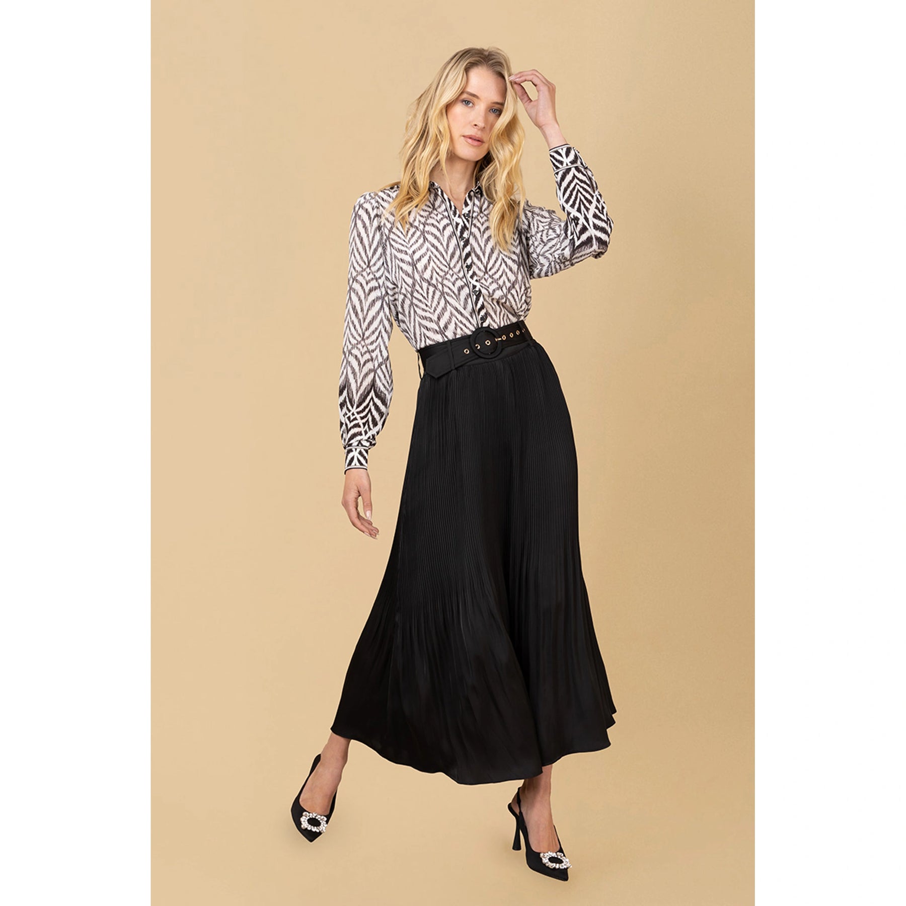 Ayleen Solid Skirt - Svart
