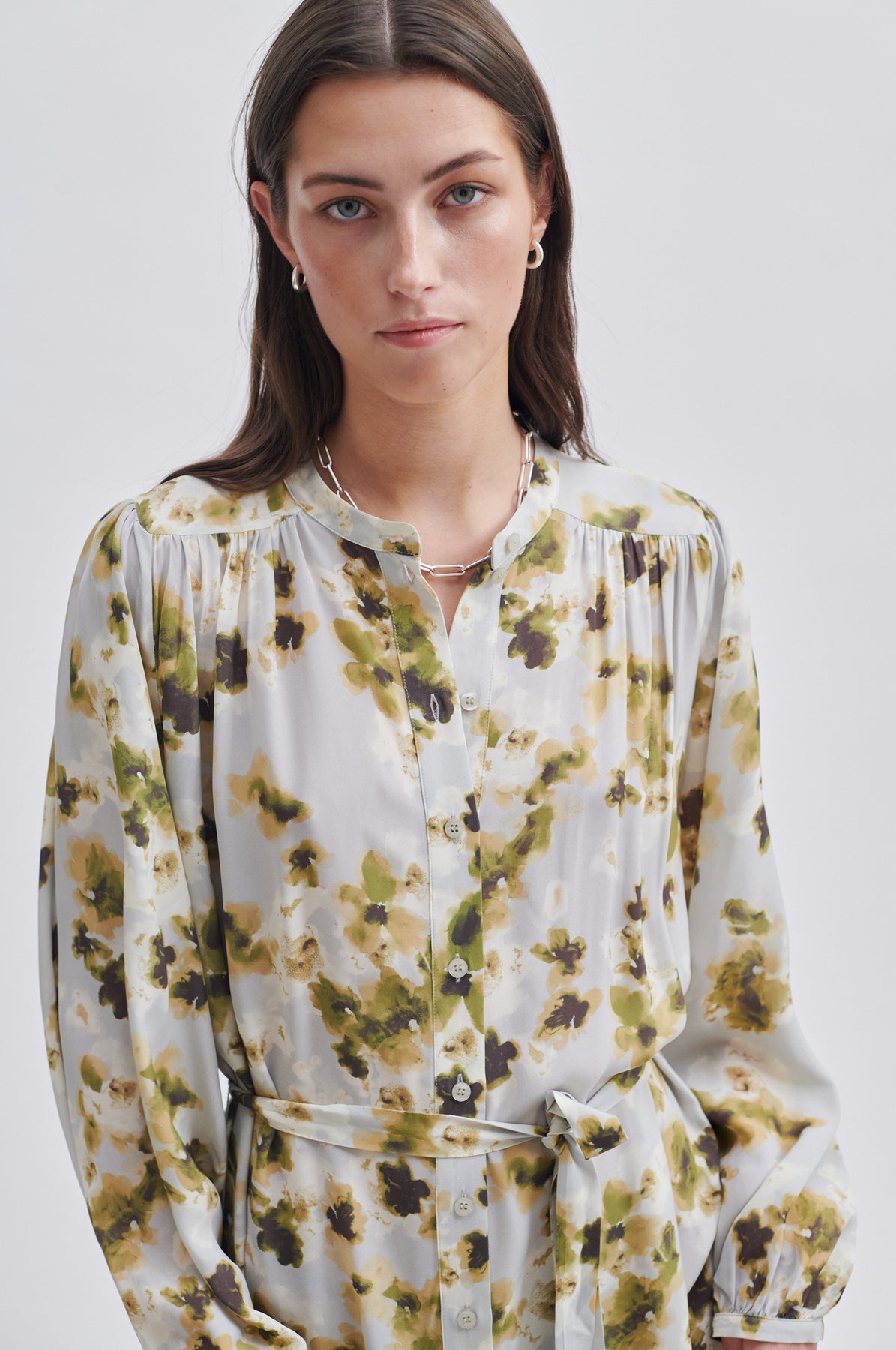 Andra Shirt Dress - Ashley Blue