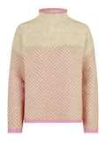 Herrin Knit Stripe T-Neck - Begonia Pink