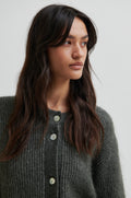 Andrea Knit Rib Kofta - Beluga