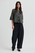 Andrea Knit Rib Kofta - Beluga