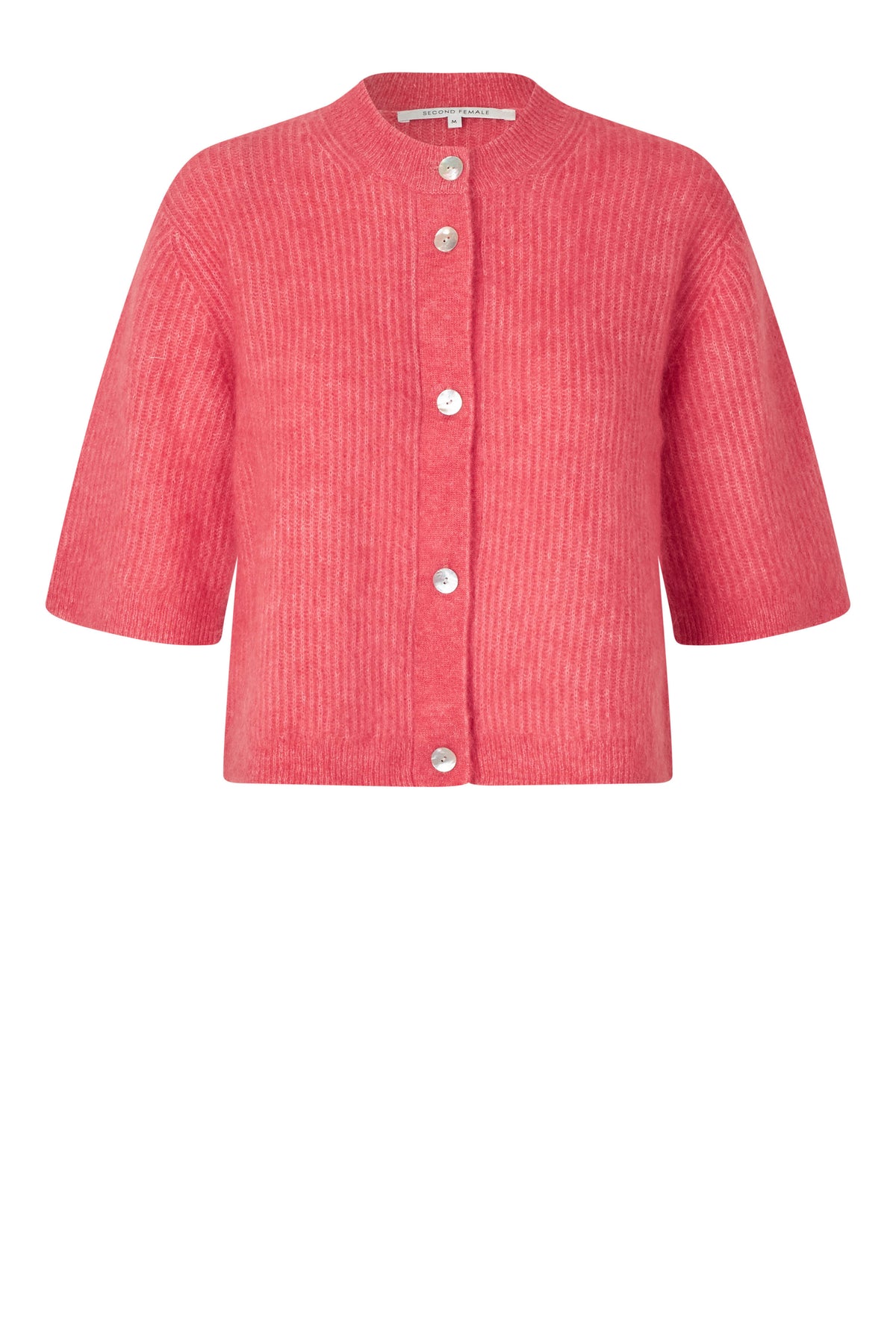 Andrea Knit Rib Kofta - Spiced Coral