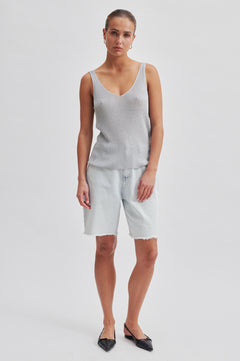 Ellia Knit Top - Silver