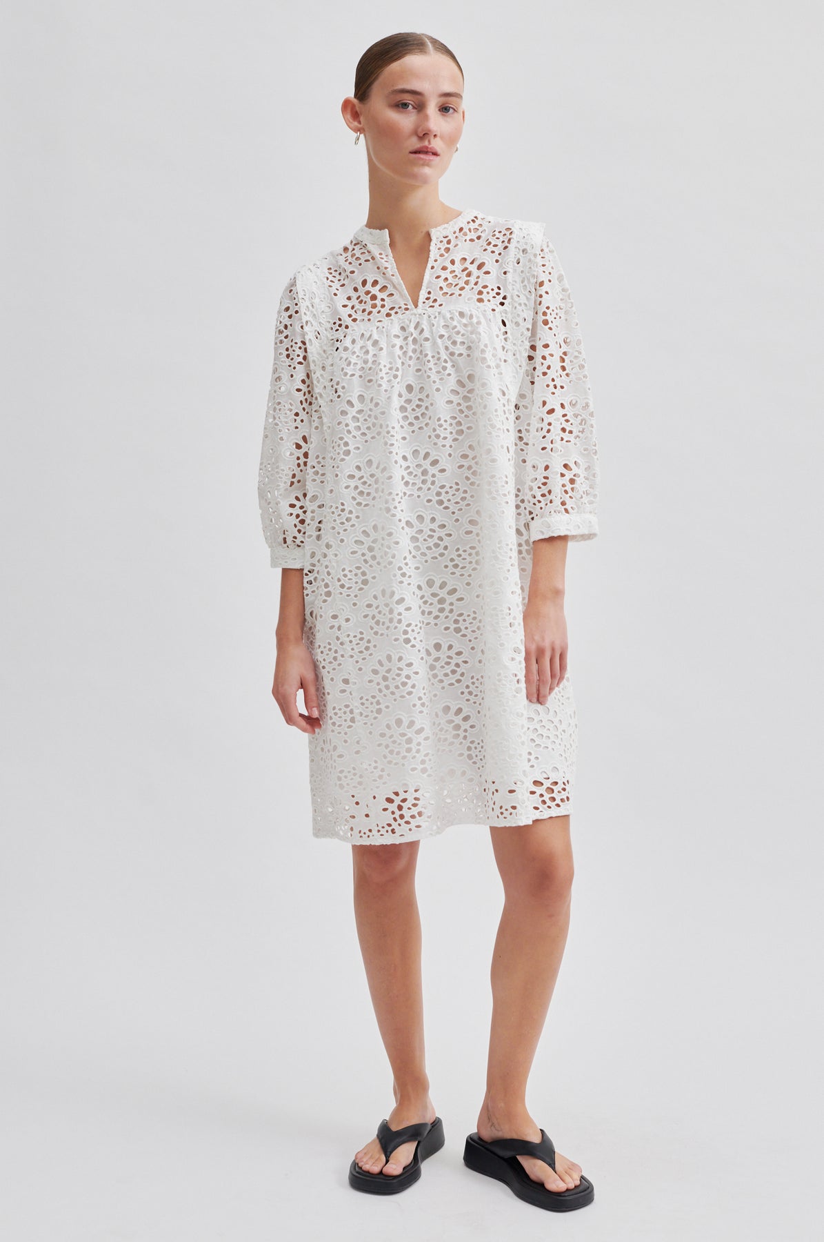 Stefanie Dress - Vit
