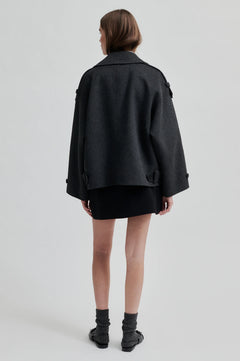 Walance Short Jacket - Dark Grey Melange