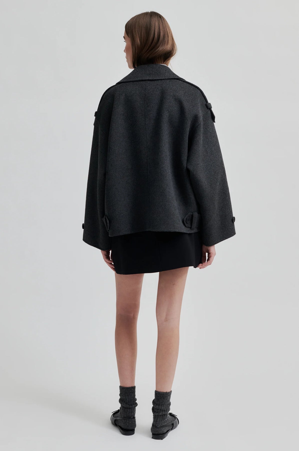 Walance Short Jacket - Dark Grey Melange