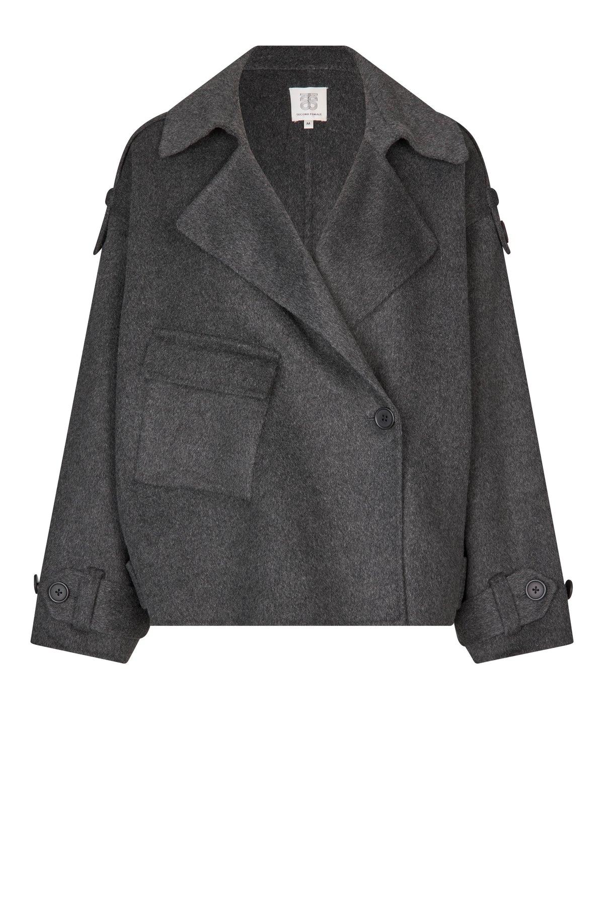 Walance Short Jacket - Dark Grey Melange