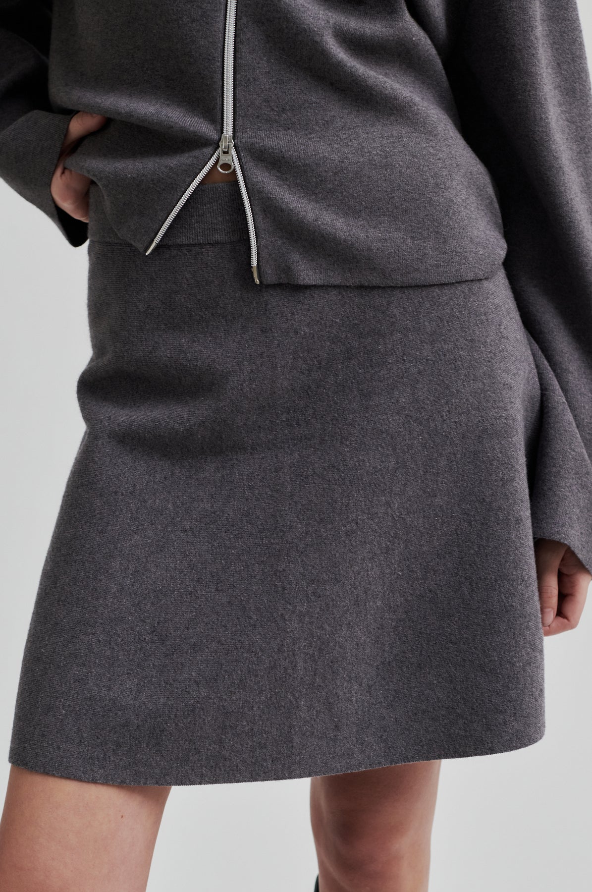 Opaya Knit Skirt - Grey Melange