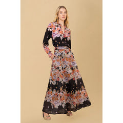 Baylor Skirt Silk/Linen - Black