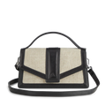 Zoe Crossbody Bag Canvas Mix - Black / Offwhite