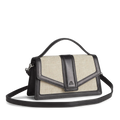 Zoe Crossbody Bag Canvas Mix - Black / Offwhite