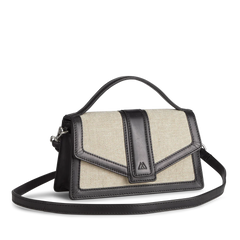 Zoe Crossbody Bag Canvas Mix - Black / Offwhite