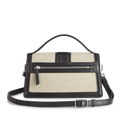 Zoe Crossbody Bag Canvas Mix - Black / Offwhite