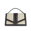 Zoe Crossbody Bag Canvas Mix - Black / Offwhite