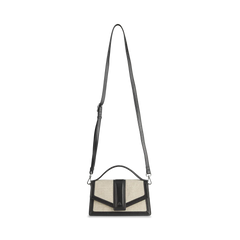 Zoe Crossbody Bag Canvas Mix - Black / Offwhite