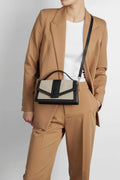 Zoe Crossbody Bag Canvas Mix - Black / Offwhite