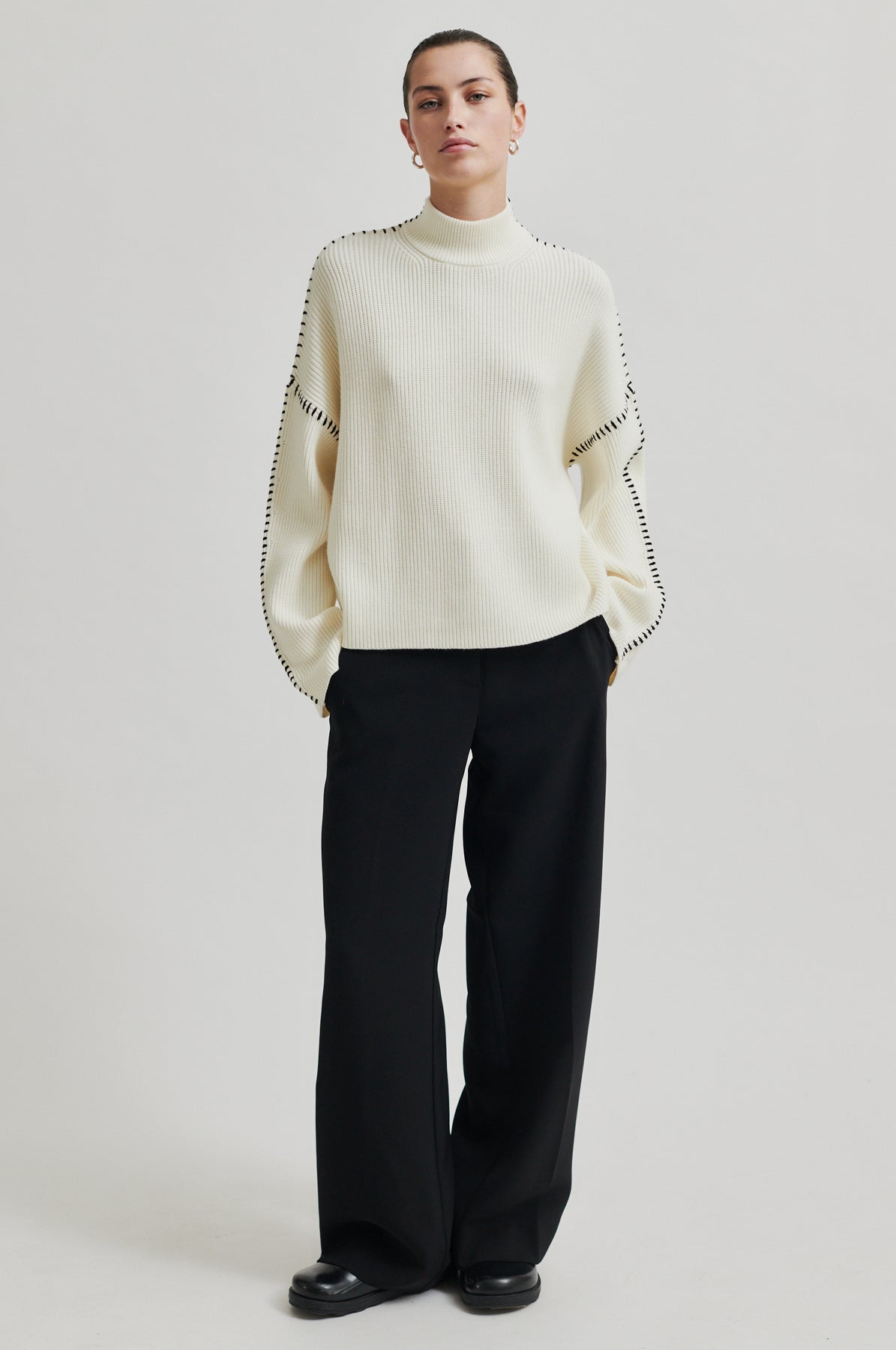 Wish Knit T-Neck - Eggnog