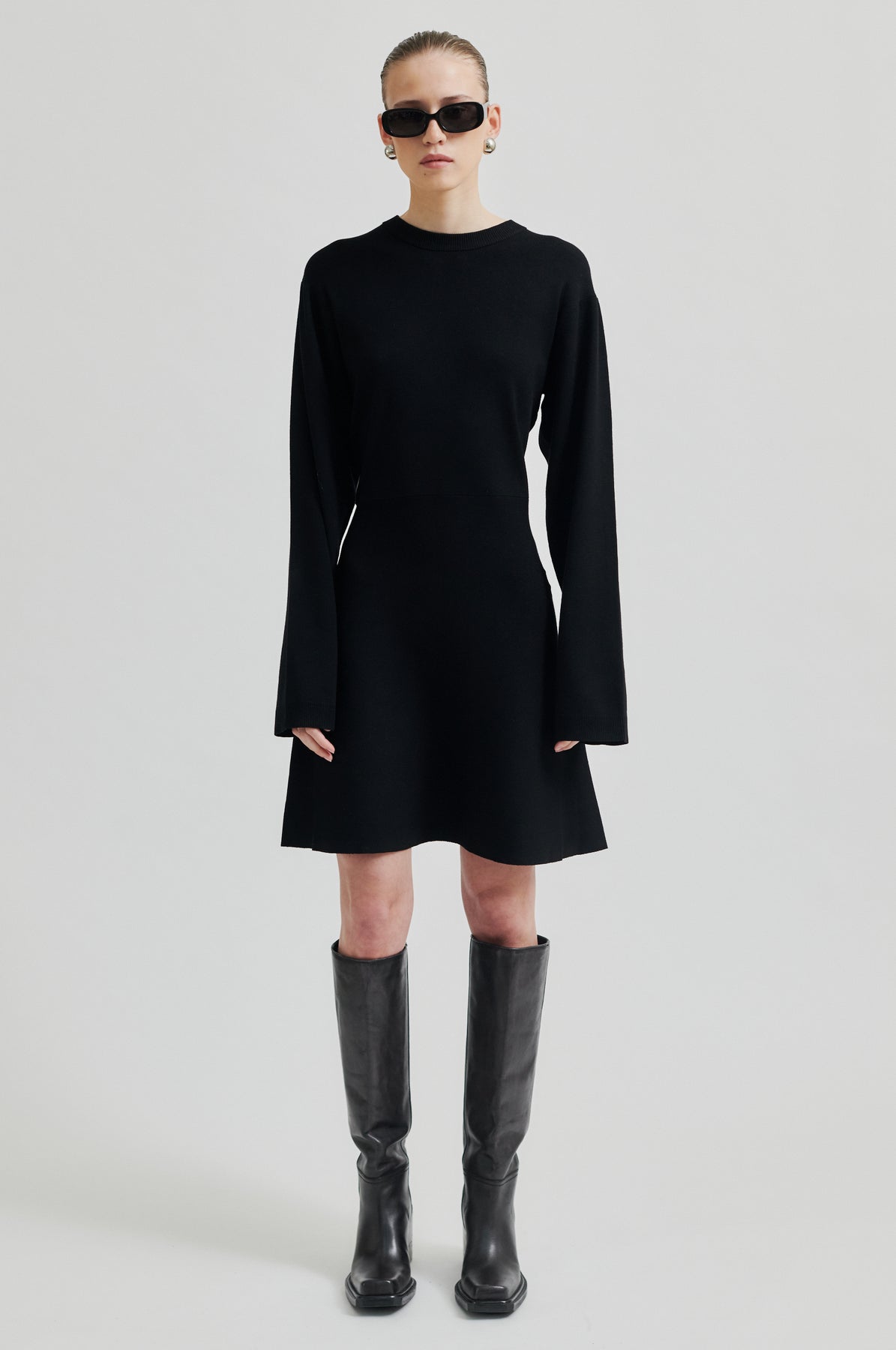 Stinna Knit Dress - Black