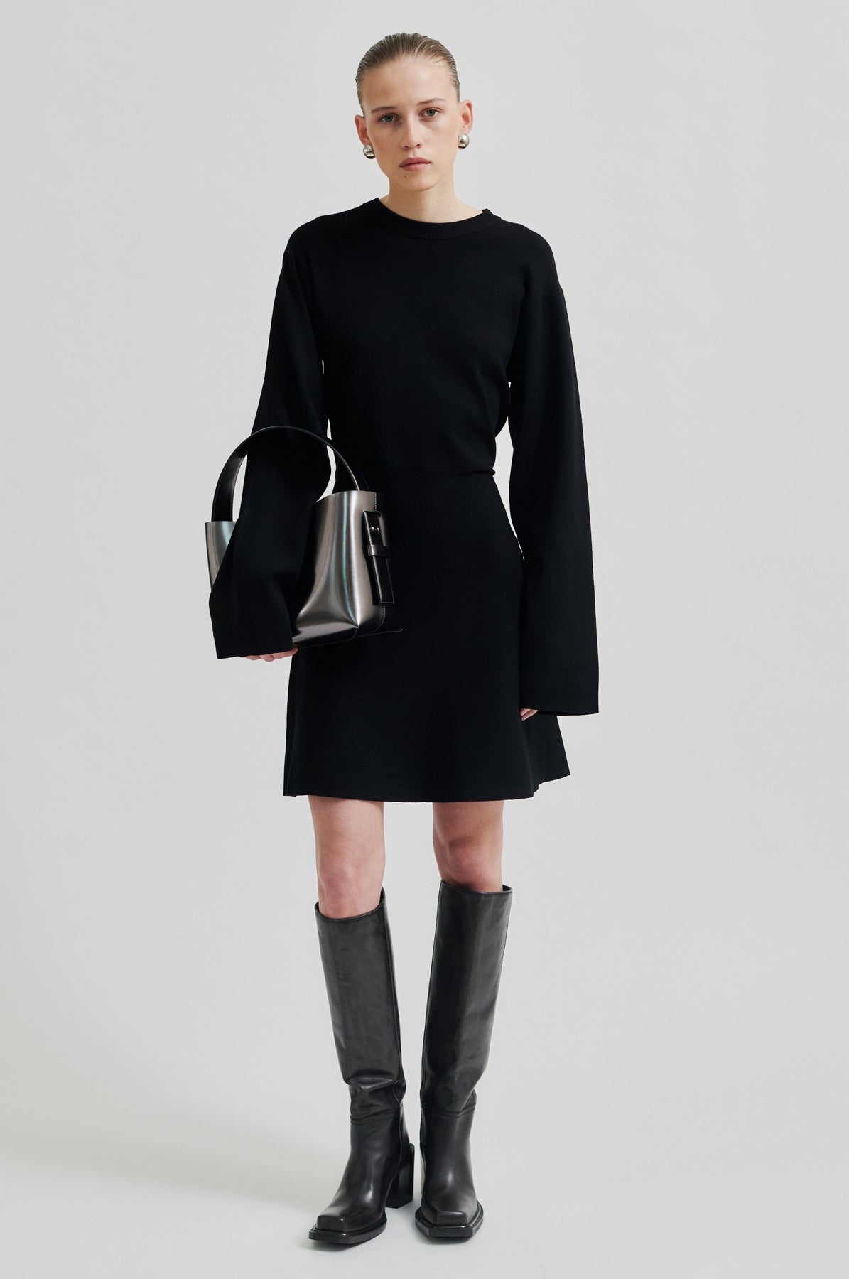 Stinna Knit Dress - Black