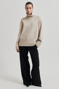 Alpha Knit T-Neck - Pumice Stone