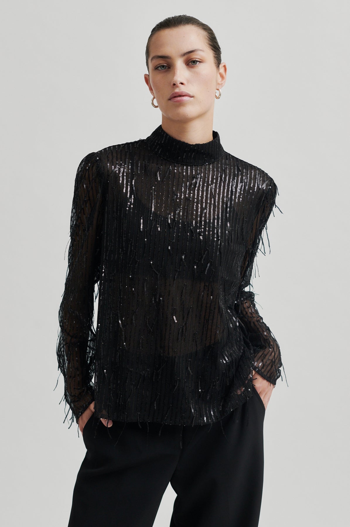 Tassel Blouse - Black