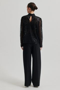 Tassel Blouse - Black