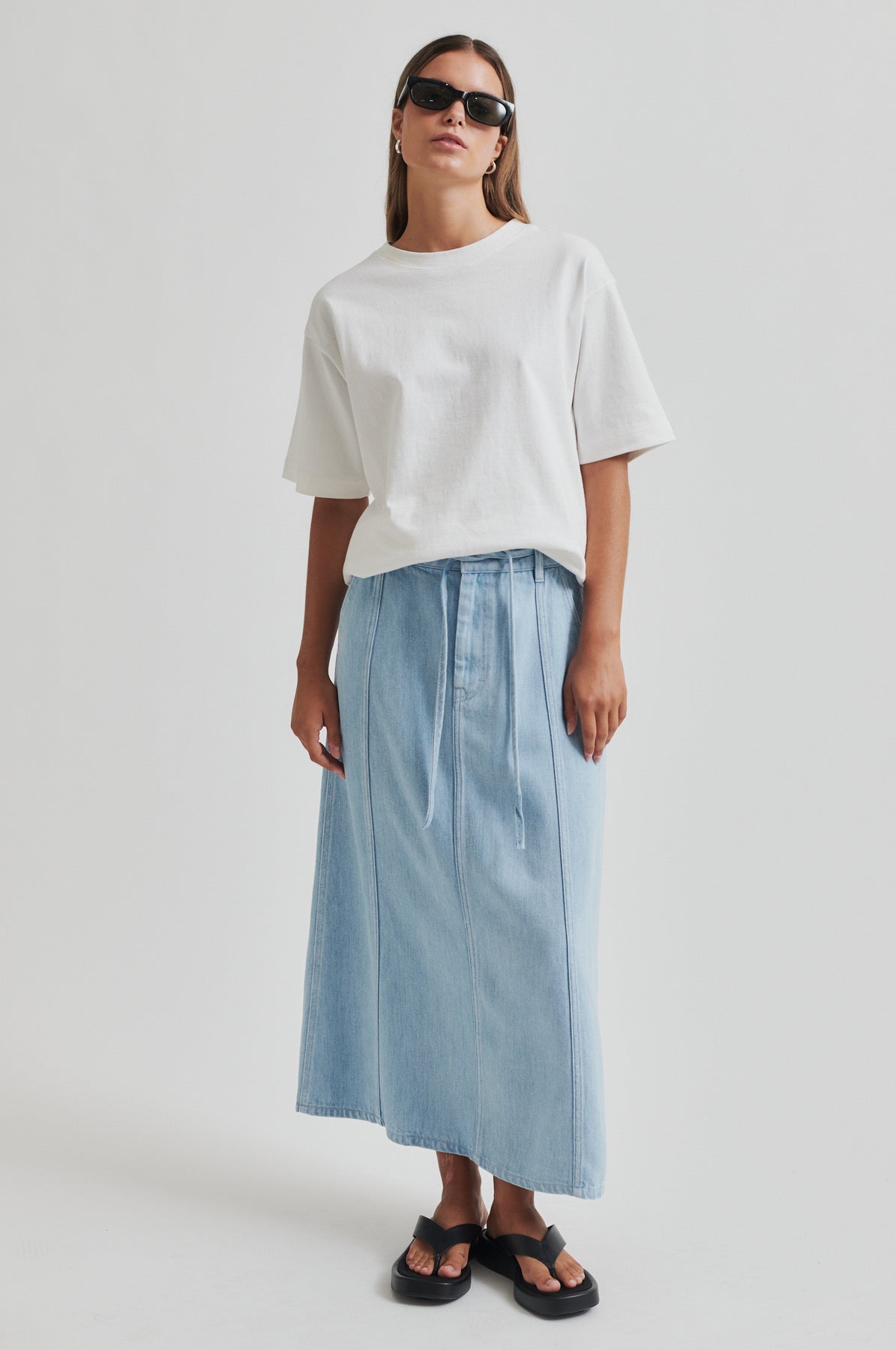 Irvin Denim Skirt - Light Blue Denim